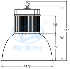 工礦燈IQ230尺寸圖
